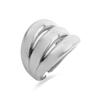 Ring - LUXENTER - Ulayu - Silver Finish - Rhodium Plated - Thickness 20 Mm