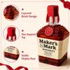 Creative Men Gift Maker's Mark Bourbon Whiskey Bottle Building Block Model Assembly Toy Desktop Bar Collectible Decoration