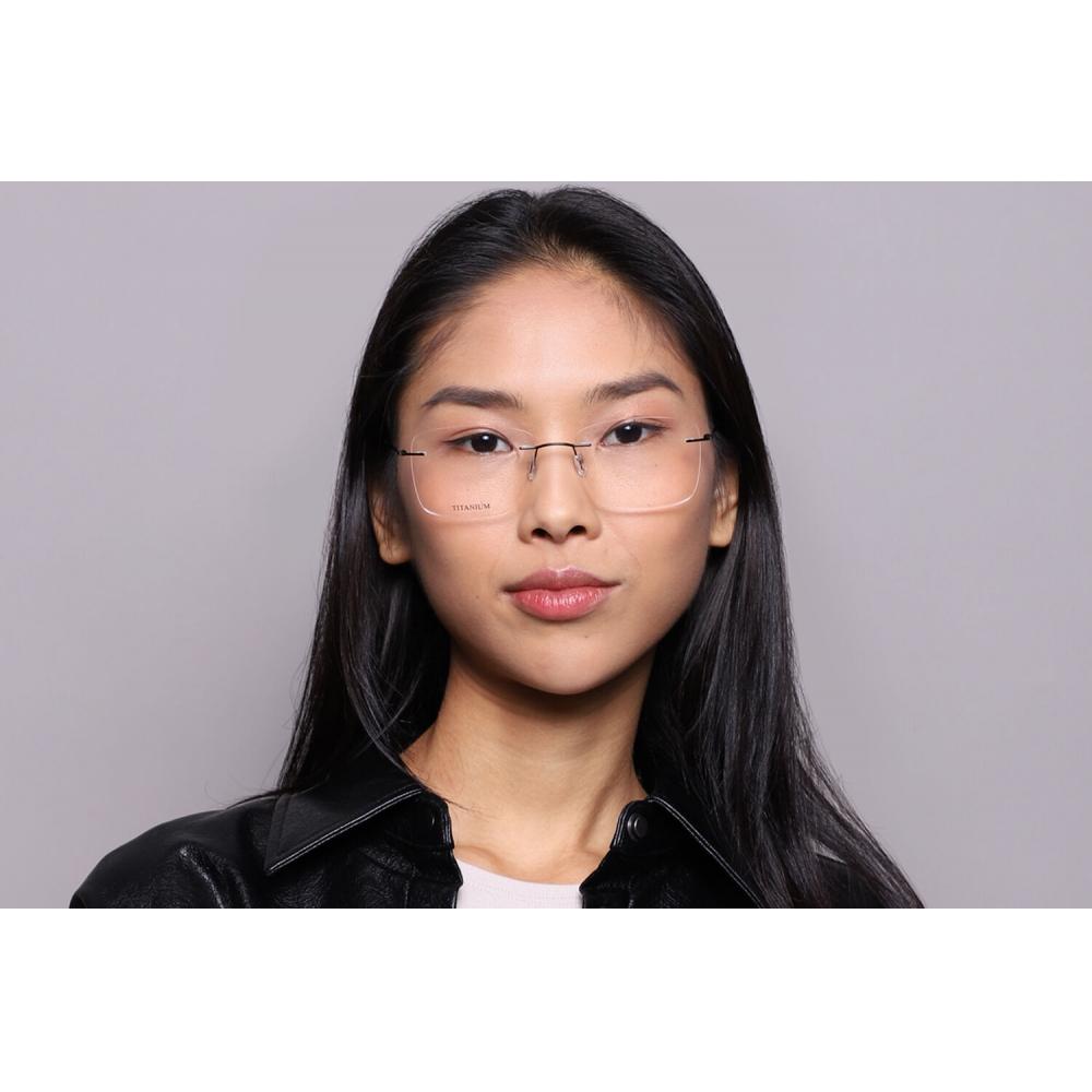 Rimless Rectangle Matte Black SmaRtbuy Collection Henny Rt 009 C5 Fashion Unisex Eyeglasses