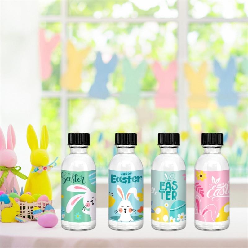 6pcs Easters Sticker Set for Kids and Toddlers Waterproof Cup Wraps Accessories Colorful Handmade Water Bottle Labels