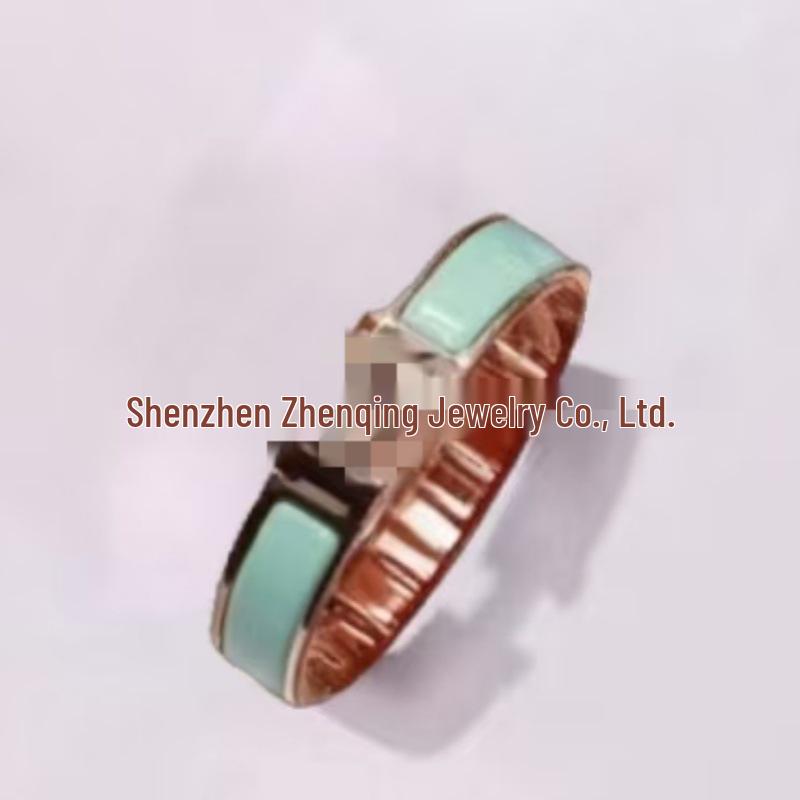 Náramek s písmenem H pozlacený 18k smaltovaný - Klasická móda, Více barev, Ideální pro páry