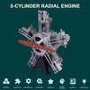 TECHING FA-5C Radial Engine Model, 3D Puzzle, Assembly Kit, Moving, For Adults, Authentic