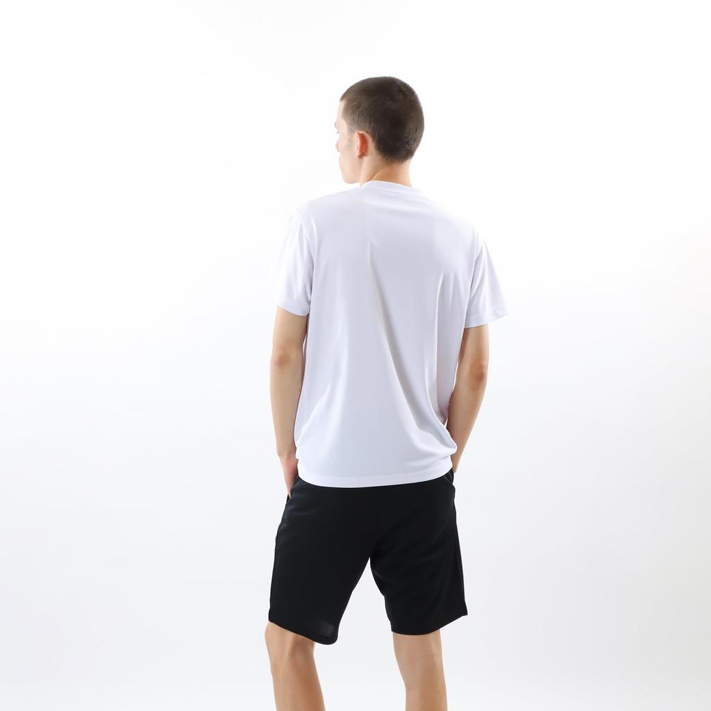 Tricou pentru bărbați Champion Volei cu mânecă scurtă cu gât rotund antibacterian și anti-miros și imprimeu grafic cu logo, Alb, C3-ZV306, Gât, Rezistent,