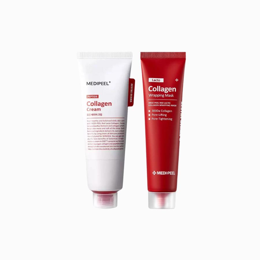 Medi-Peel Red Lacto Collagen Pore Barrier Cream 80ml + Collagen Wrapping Mask 70ml