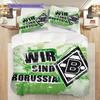 Set Copripiumino Trapuntato con Fantasia Borussia Federe Decorazione per la Casa Regalo di Compleanno (1 * copripiumino + 2 * federa, senza nucleo)