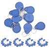 50PCS ICUID Card Token Tag Key Chain 13.56MHZ Copyable for Access Control Time Attendance Parking Lots