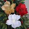Three-Layer Gold Christmas Flower Decoration - New Simulated Tree Ornament for Holiday Arrangements.