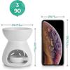Essential Oil Burner Ceramic White, Scented Wax Melt Heater With Tea Candle Holder Decorative Aroma
