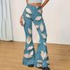Women's High Waist Flared Casual Pants Slim Fit Stretch Yoga Trousers Fashionable Comfortable Soft Fabric Suitable for Daily Wear