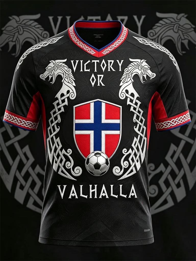 Norway Nordic Viking Graphic T Shirt Men Women 3D Print Heritage Pattern Short Sleeve Casual Tee Quick Dry Outdoor Summer Wear