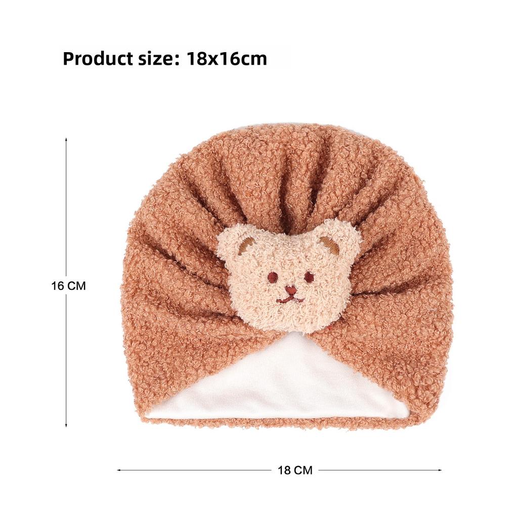 Winter Thermische Baby Mütze Jungen Mädchen Indien Turban Hüte Kinder Kleinkind Knotenmützen Beanies Ins Bären Kopfwickel Foto Requisiten