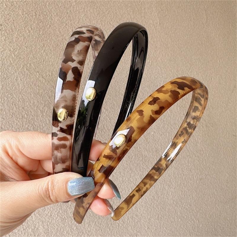 Resins Leopards Hair Hoop Cartoon Styles Headbands Softable Unique Hair Hoop for Girls and Women