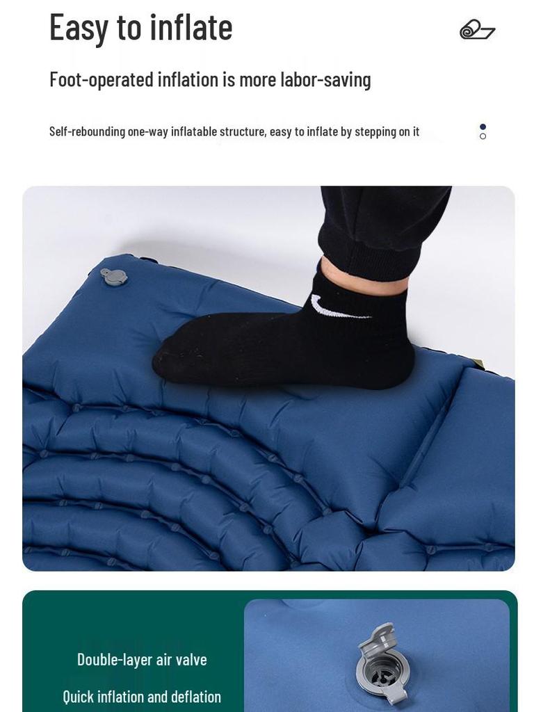 Double Inflatable Camping Sleeping Pad and Mattress