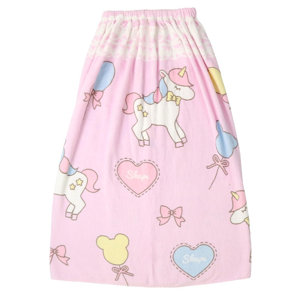 Wrap Towel for Pool Name Tag Pool Wearable Bath Wrap Changing Swimming Unicorn 80x120cm [Santowa] Girls, Towel, 100% Cotton, All-Over Pattern,