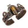 Tiger's Eye 999 Copper Wire Wrapped Silver Bangle Adjustable, Handmade Gemstone Jewelry, Gift For Mom Antique Jewelry