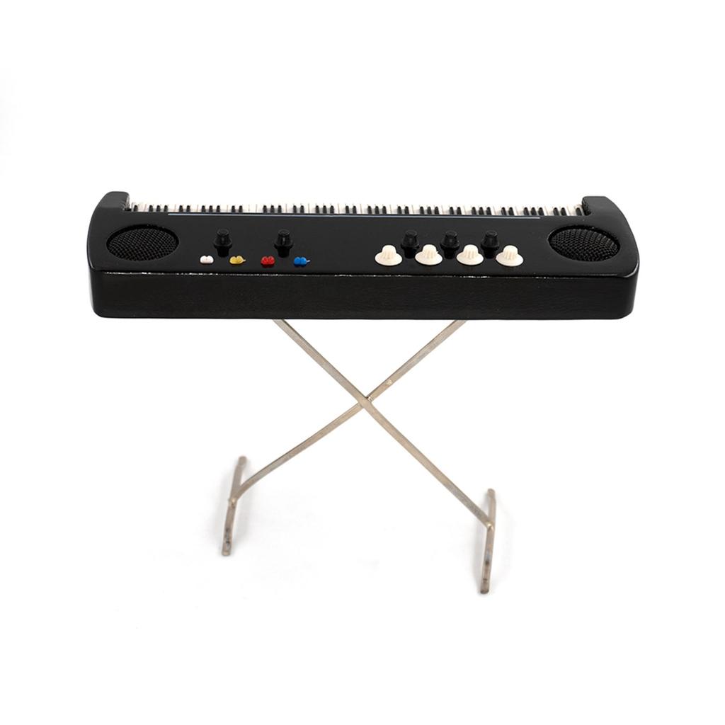 Miniatur-Elektronenorgel-Modell-Ornament Holz-Elektronenklaviatur Handwerksspielzeug Mini-Puppenhaus-Dekoration