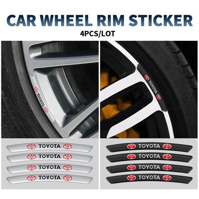 4 Stück Aluminium Auto Emblem Styling Radnaben Felgen Dekor Aufkleber Für Corolla Yaris Auris RAV4 Land Cruiser Camry Highlander