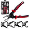 Professional Electrician Pliers Wire Crimper Stripper with Cable Cutter Multifunctional Tool
