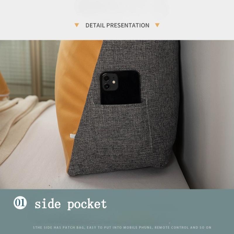 Technology Cloth Headboard Cushion New Soft Bag Breathable Bed Pillow Large Backrest Tatami Bed Backrest Cushion Waist Pillow
