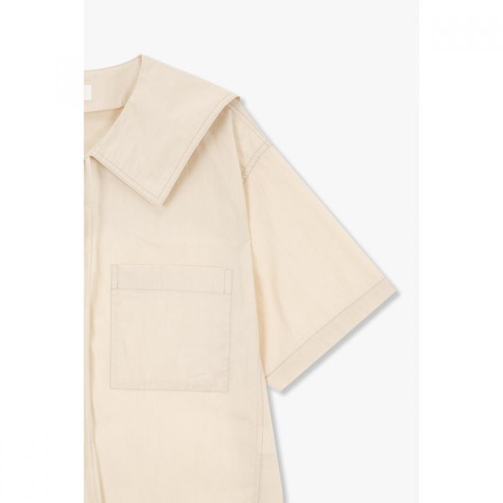 STUDIO TOMBOY Sailor Collar Short Sleeve Shirt  9175321988ar 