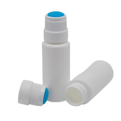 Bouteille liquide de médecine blanche de 30 ml avec applicateur éponge bleu