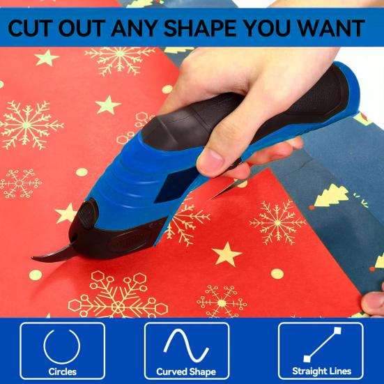 Cordless Electric Scissor with Rotating Blade Ergonomic Handle Battery Operated Rechargeable Electric