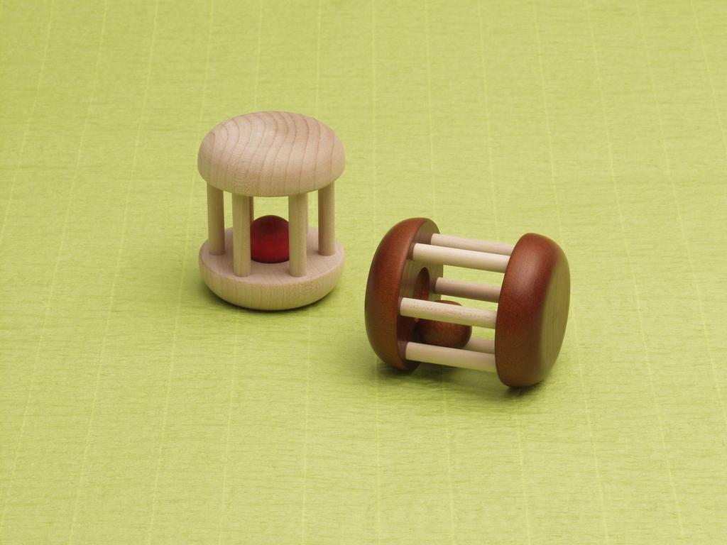 Sakai Sangyo Forest Roller Baby Made in Shake and First Natural Gift (Brown) Toy, Japan, Roll, Baby's Toy, Wooden, Color,
