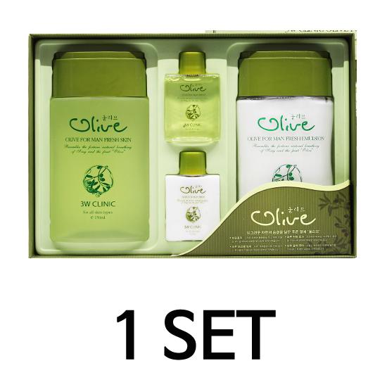 Oliv für Männer (SET Produkttoner 150 ml + 30 ml und Emulsion 150 ml + 30 ml) Hautpflege Korea Cosmetics