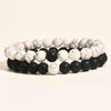 8MM Agate Tiger Eye Lava Rock Couple Stone Bracelet – Cross-border Hot-seller