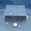 Purple Gold-Plated Rose Gold Round Brand Letter Necklace Fashion Trend Temperament Color Gold Necklace