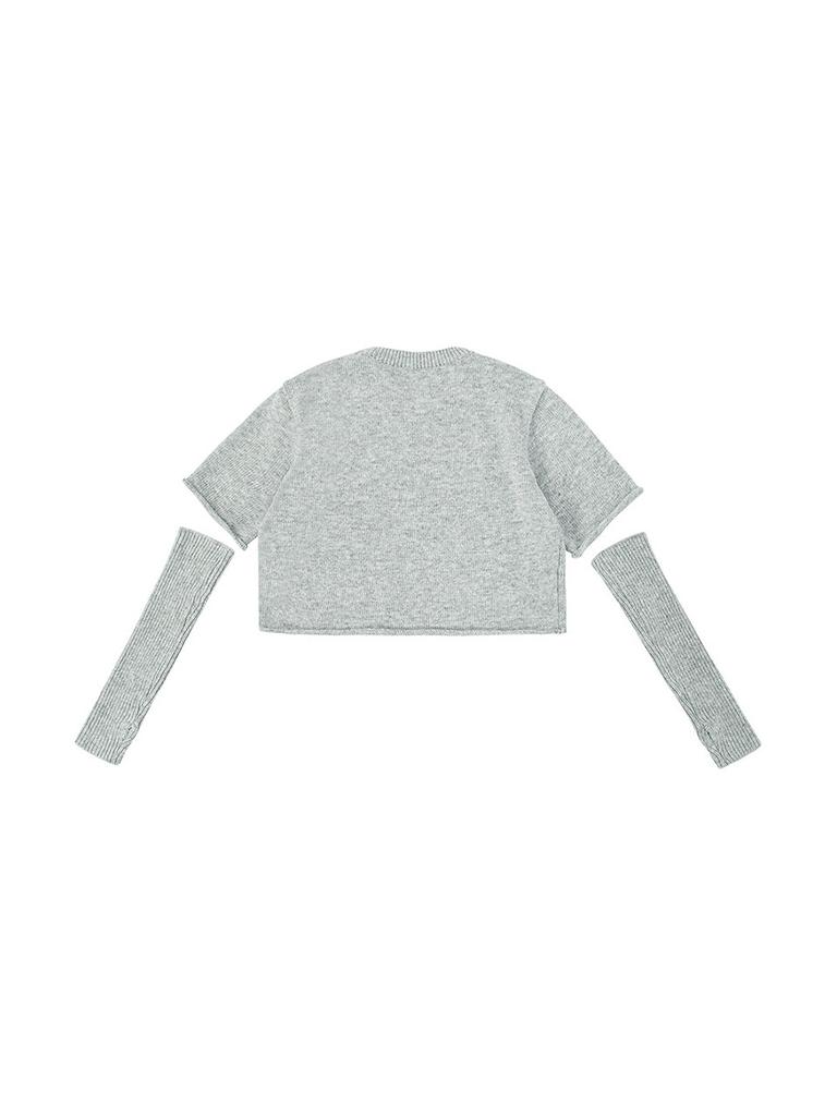 SALAD BAGUNI Half Sleeve Pullover With Warmer_Gray