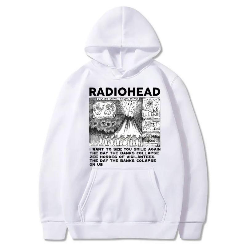 

Винтажная толстовка Radiohead bluza z kapturem M белый