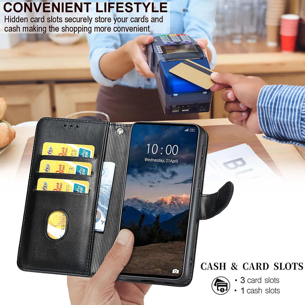 Stand Flip Wallet Case For OPPO A15 A15S A16 A52 A72 A92 A53 A53S A54 A55 A57 A57S A77 A58 A5 2020 A9 2020 Leather Protect Cover