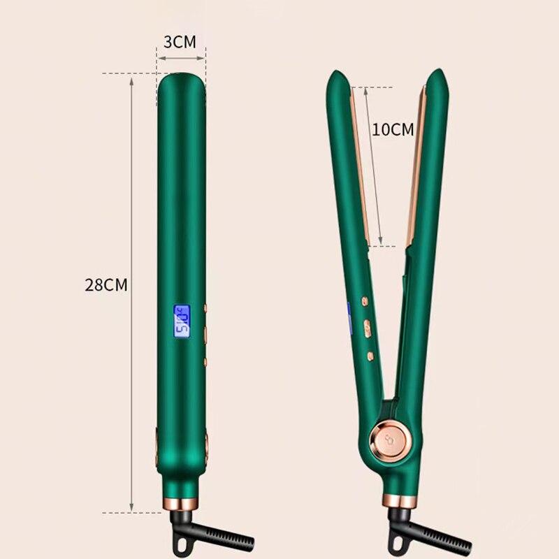 LCD-Display, 3D-Rotationseisen und Lockenstab, 2-in-1-Glätteisen mit negativen Ionen und Keramik-Haarglätter, Multi-Styler für Frauen