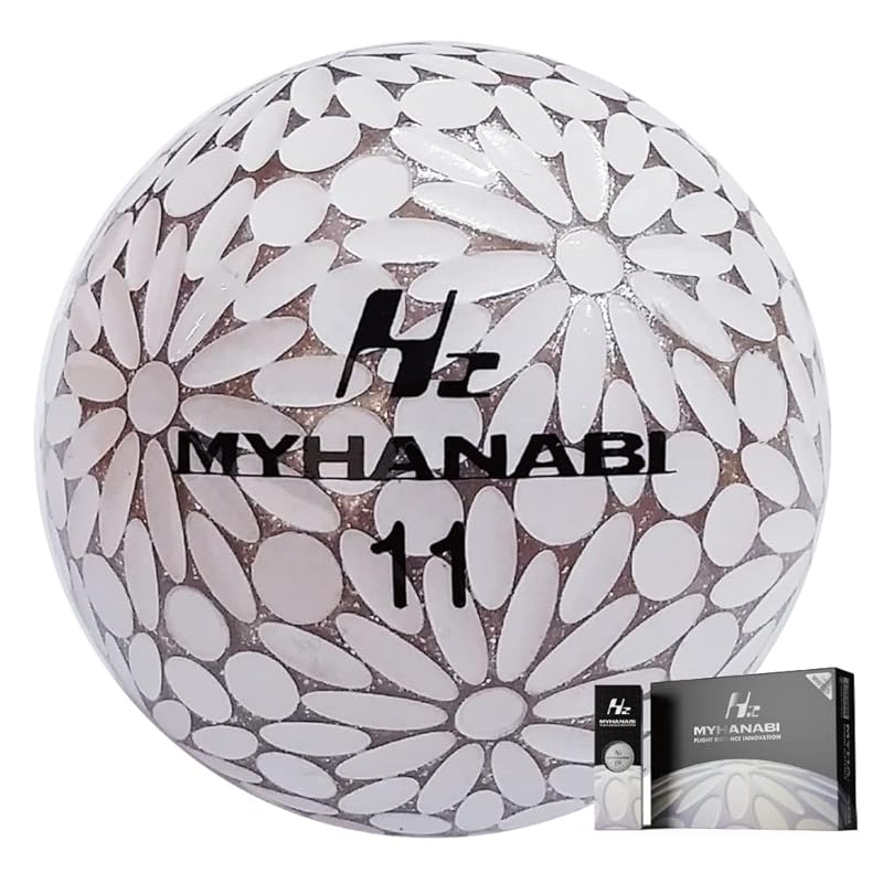 

MYHANABI H2 made in Japan golf ball soft Distance type (white silver, 12 pieces)