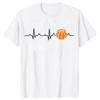 Men Clothing Basketball Heartbeat TShirt Men Birthday Gifts Short Sleeves Funny Tees Fashion Graphic Tshirts Sport Lover