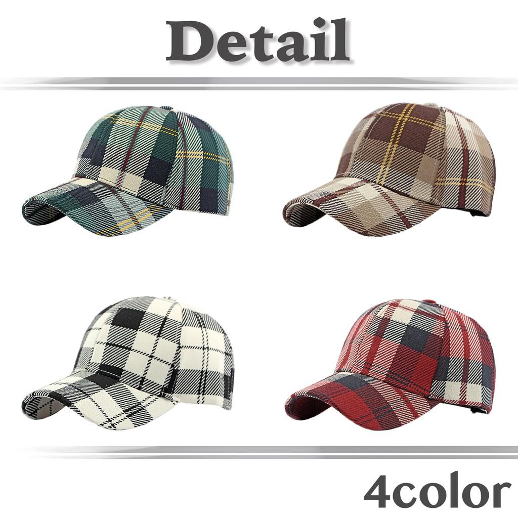 White Fang Checkered for Men and CZA330 Cap, Stylish, Casual, Trendy, Cute, Women, (Red)