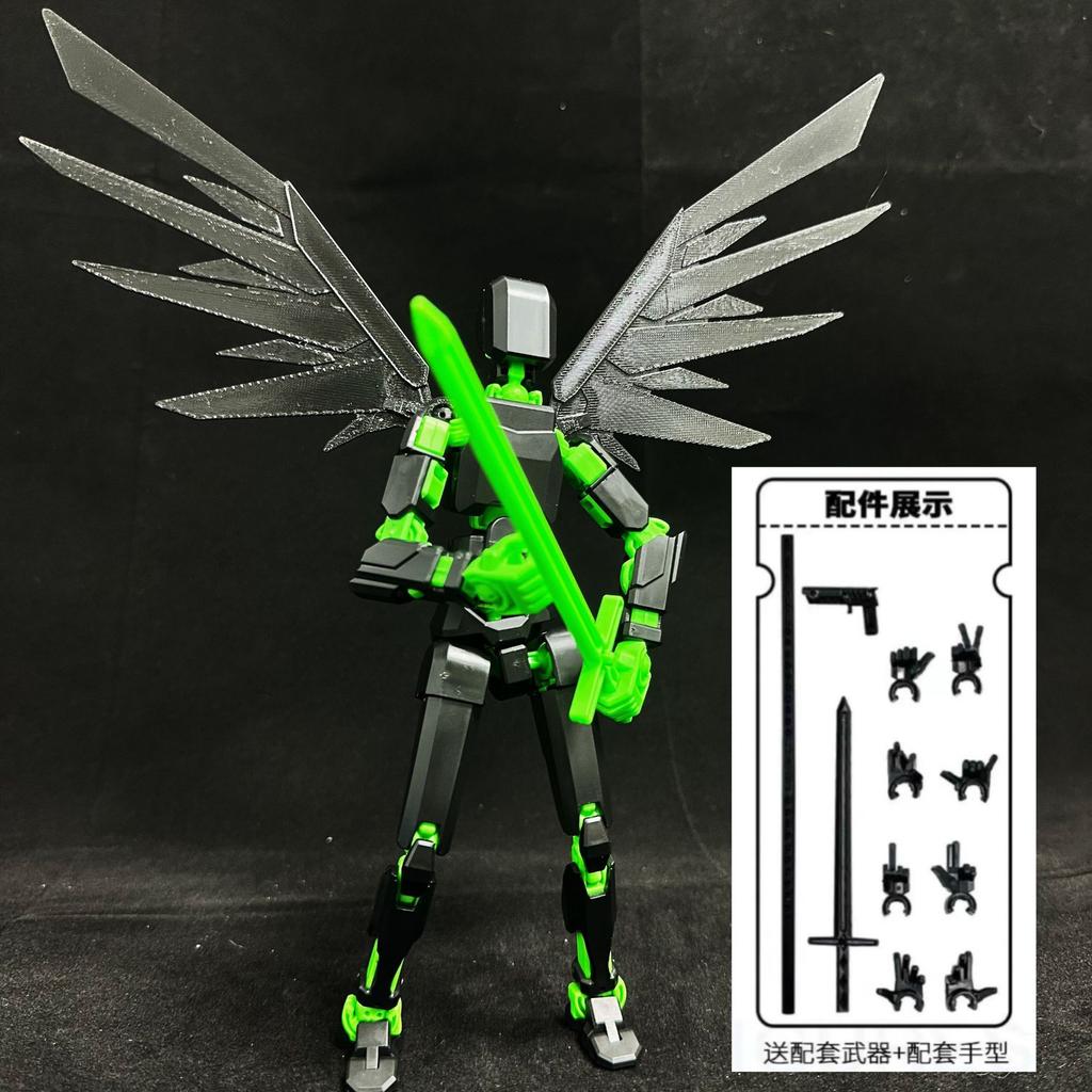 Anjos Mecânicos 13 Figuras de Ação T13 Figura Impressa em 3D Articulada Multi-Articulada Sorte 13 Figura de Ação Manequim Brinquedos de Montagem DIY