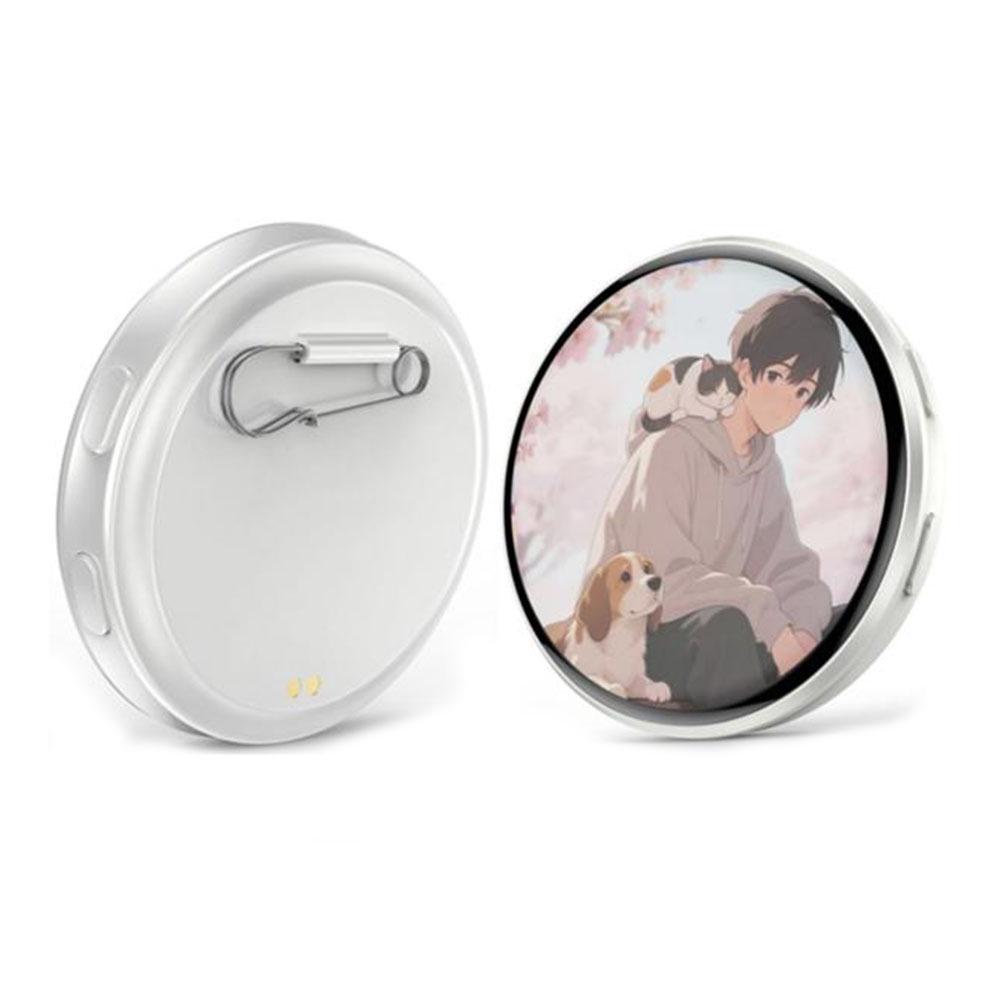 E87 Anime Dynamic Brooch: Double-Flash Tinplate Badge