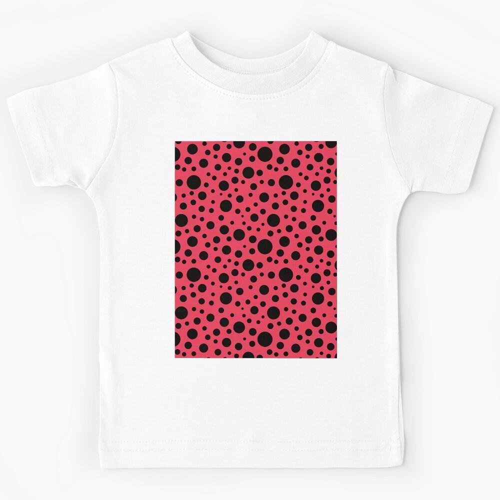 polka dots,pink,black,trendy,cute,for her,girly Kids T-Shirt 150
