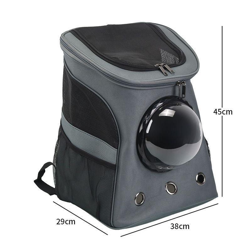 Breathable Double Shoulder Pet Backpack with Space Capsule Design