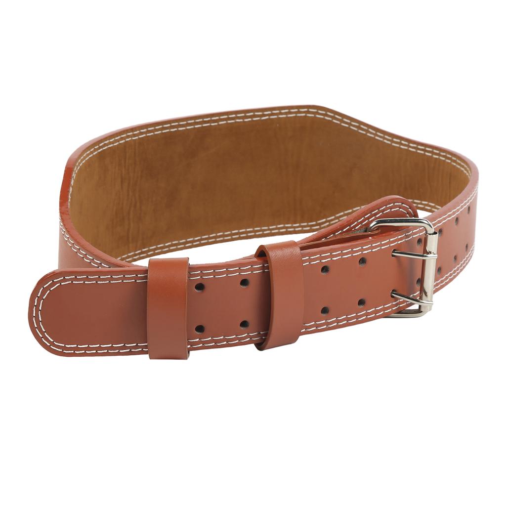 PU Fitness Belt Male Deadlift Training Weightlifting Belt Squat Sports Protective Gear Brown