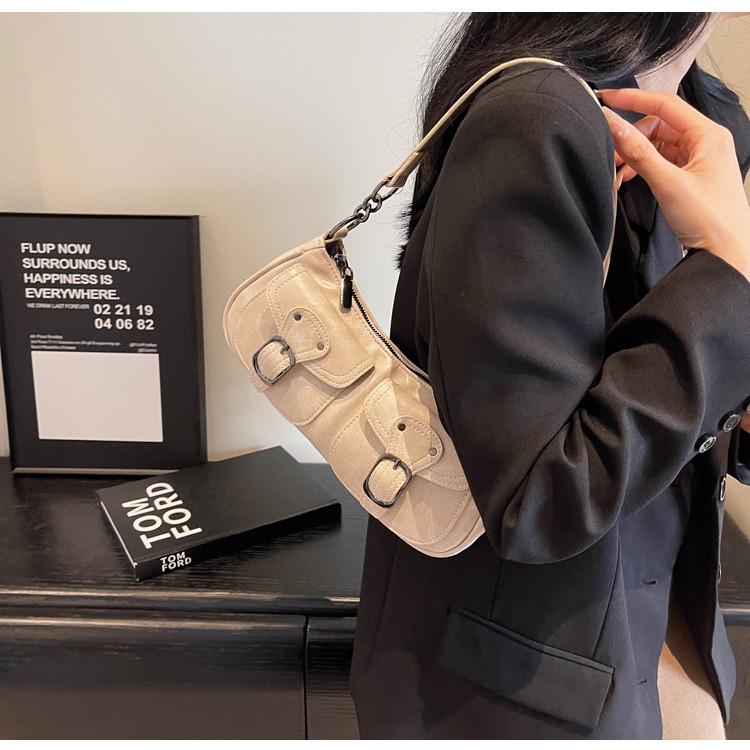 IELGY Retro Commuter Underarm Bag Fashionable All-Match Shoulder Bag Niche High-End Handbag