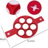 1Pcs Round Egg Griddle 7 Hole Food Grade Silicone Nonstick Pan Egg Pancake Mold Home Cooking Kitchen Baking Accessories