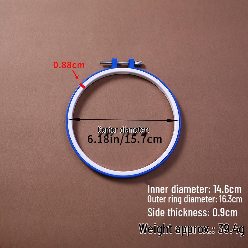 Adjustable Colorful Plastic Embroidery Hoop - Imitation Bamboo Style for DIY Cross-Stitch Projects