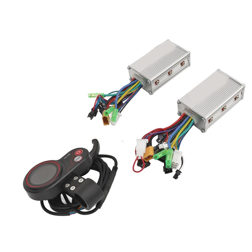 Brushless Motor Controller 24V 36V 48V 500W 25A LH100 LCD Display Dual Drive Controller Kit for