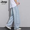 JEEP SPIRIT Men's Summer Loose Straight Wide Leg Jeans