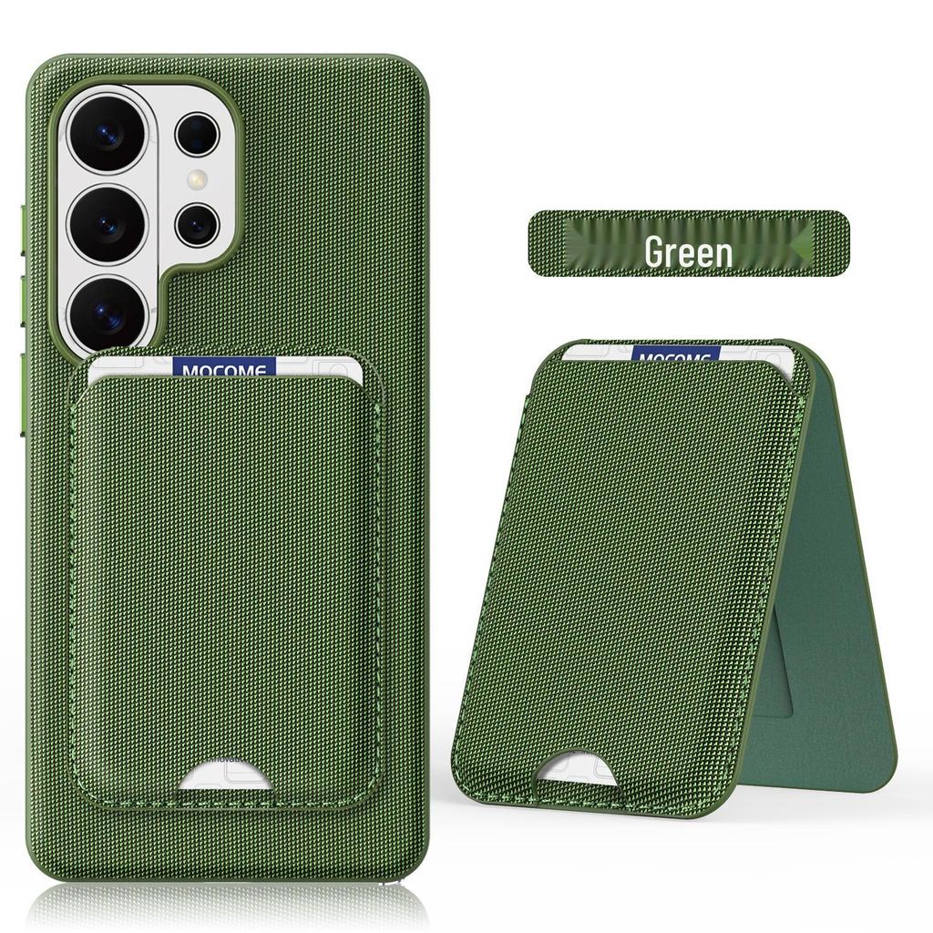 Compatible Samsung S26ULTRA Tech Fabric Phone Case with Magnetic Stand & Card Holder, Personalized for S25U - New Protective Case.