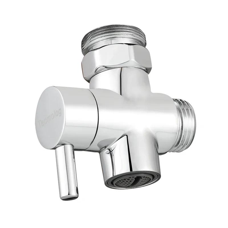 Brass Faucet Diverter Valve Kitchen Sink Faucet Valve Splitter with Aerator Sink Hose Connector M22 to M24 Black Silver