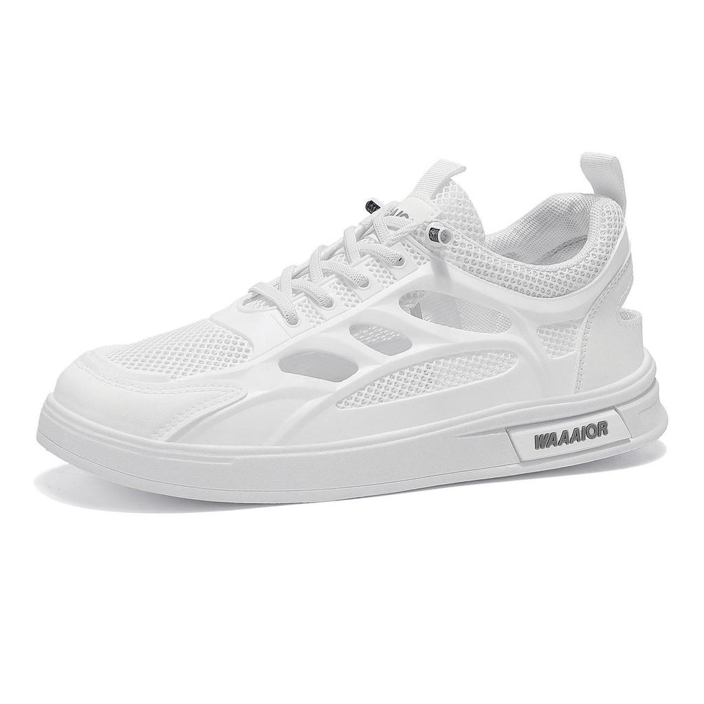 Men's Trendy Breathable Mesh Sneakers - Summer Casual White Hollow Out Shoes